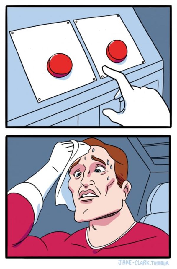 Two Buttons meme about Sourdough Sidekick