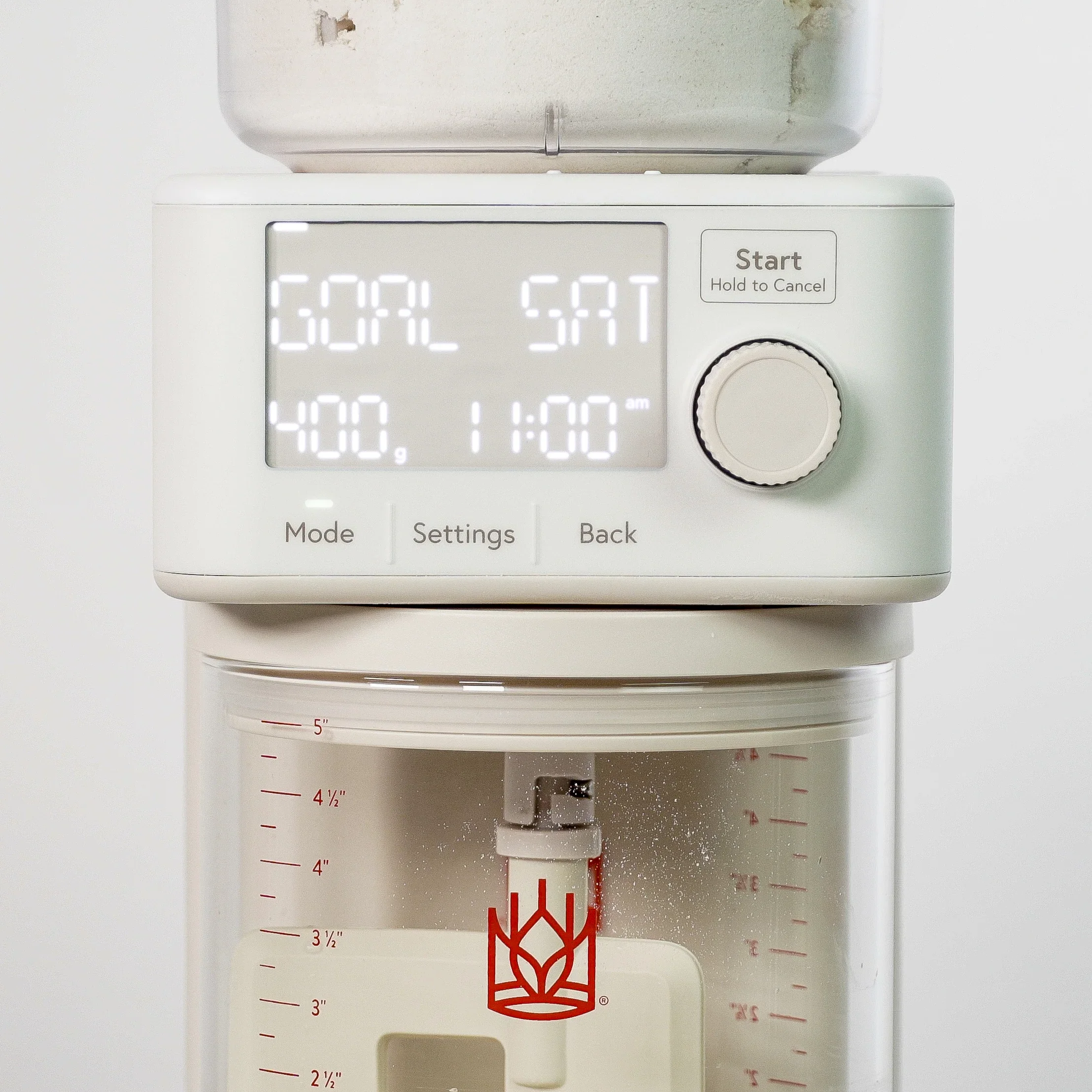 The Sourdough Sidekick in Auto mode, display reading GOAL SAT 400, 11:00